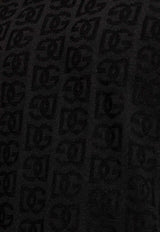 Dolce & Gabbana Monogram Jacquard Silk Sweater Black GXX02T JBSKE-N0000