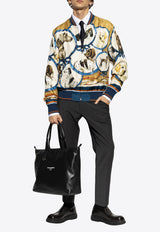 Dolce & Gabbana Printed Silk Bomber Jacket Multicolor G9PD5T HI1VU-HH5IC