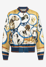 Dolce & Gabbana Printed Silk Bomber Jacket Multicolor G9PD5T HI1VU-HH5IC