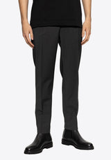 Dolce & Gabbana Logo Plate Tailored Pants Gray GW13ET FURK8-N0542