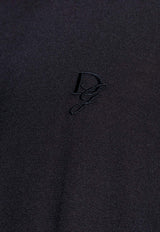 Dolce & Gabbana Embroidered Logo Silk Sweater Navy GXX02Z JBSK3-B1622