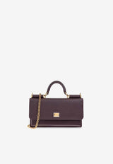 Dolce & Gabbana Mini Top Handle Bag in Iguana Print Leather Burgundy BI3280 A1001-8M073
