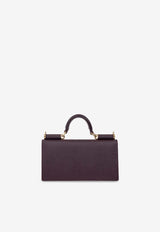 Dolce & Gabbana Mini Top Handle Bag in Iguana Print Leather Burgundy BI3280 A1001-8M073
