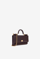 Dolce & Gabbana Mini Top Handle Bag in Iguana Print Leather Burgundy BI3280 A1001-8M073