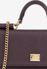 Dolce & Gabbana Mini Top Handle Bag in Iguana Print Leather Burgundy BI3280 A1001-8M073