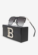 Balmain Triomphe Aviator Sunglasses Gray BPS-168C-61 0-0
