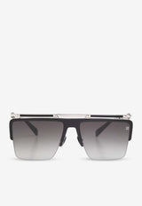 Balmain Triomphe Aviator Sunglasses Gray BPS-168C-61 0-0