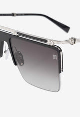 Balmain Triomphe Aviator Sunglasses Gray BPS-168C-61 0-0