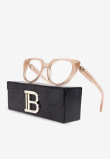 Balmain Bold Rectangular Glasses Transparent BPX-162C-52 0-0