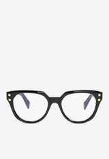 Balmain Bold Rectangular Glasses Transparent BPX-162A-52 0-0