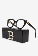 Balmain Bold Rectangular Glasses Transparent BPX-162A-52 0-0