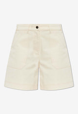 Moncler Logo Patch Mini Shorts Cream K10932B00003 59858-20N