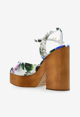 Dolce & Gabbana Keira 130 Floral Jacquard Platform Sandals Multicolor CZ0322 A6P73-HA5KT