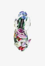 Dolce & Gabbana Keira 130 Floral Jacquard Platform Sandals Multicolor CZ0322 A6P73-HA5KT