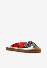 Dolce & Gabbana Rose Print Flat Mules Multicolor CE0149 A6514-HA5KQ