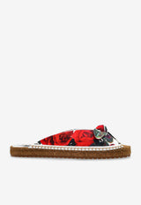 Dolce & Gabbana Rose Print Flat Mules Multicolor CE0149 A6514-HA5KQ