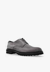 Dolce & Gabbana Suede Oxford Lace-Up Shoes Gray A10858 AT441-80730