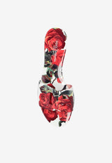 Dolce & Gabbana Rose Print DG Logo Rubber Slides Multicolor CW2215 A6L05-HA5KQ