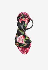 Dolce & Gabbana Baroque DG 105 Floral Print Sandals Multicolor CR0739 A6N77-HN5JA