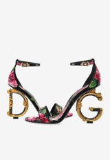Dolce & Gabbana Baroque DG 105 Floral Print Sandals Multicolor CR0739 A6N77-HN5JA