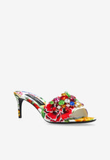 Dolce & Gabbana Keira 60 Floral Brocade Mules Multicolor CR1744 A6L95-HA5KU