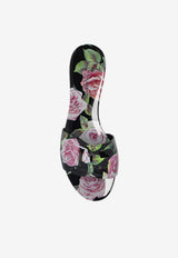 Dolce & Gabbana Bianca Rose Print Flat Sandals Multicolor CW2215 A6L05-HN5IG