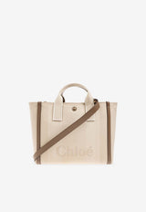 Chloé Medium Logo Canvas Tote Bag Beige CHC25SS910 O65-23N