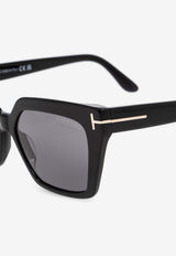 Tom Ford Winona Rectangular Sunglasses Gray FT1030 0-5301D