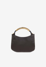 Moschino Handle Me Leather Handbag Brown MC4198PP1M OA0-307