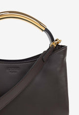 Moschino Handle Me Leather Handbag Brown MC4198PP1M OA0-307