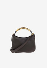 Moschino Handle Me Leather Handbag Brown MC4198PP1M OA0-307