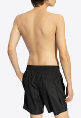 Dolce & Gabbana Logo Plaque Swim Shorts Black KĄPIELOWE M4F36T ONR46-N0000