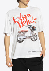 Dolce & Gabbana Italian Holiday Print T-shirt White G8PN9T G7O4S-W0800
