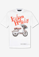 Dolce & Gabbana Italian Holiday Print T-shirt White G8PN9T G7O4S-W0800