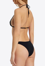 Dolce & Gabbana DG Logo Halterneck Bikini Black O8A04J ONO12-N0000