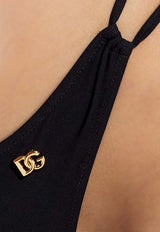 Dolce & Gabbana DG Logo Halterneck Bikini Black O8A04J ONO12-N0000