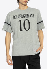 Dolce & Gabbana Logo Print Crewneck T-shirt Gray G8SH7T G7O2O-S8290