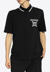 Dolce & Gabbana Logo Patch Polo T-shirt Black G8SN2Z G7N8M-N0000