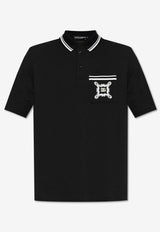 Dolce & Gabbana Logo Patch Polo T-shirt Black G8SN2Z G7N8M-N0000