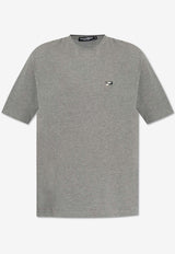 Dolce & Gabbana Logo Plaque Crewneck T-shirt Gray G8SE3T FU7EN-S8291