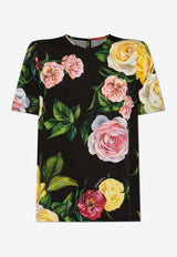 Dolce & Gabbana Floral Print Silk Top Multicolor F7AO2T FSA7B-HN5IY