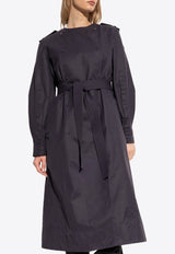 Moncler Gourdon Long Belted Coat Navy K10931C00005 54ARP-742