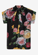Dolce & Gabbana Floral Print Habotai Buttoned Shirt Multicolor F5T25T IS1XJ-HN5IY