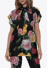 Dolce & Gabbana Floral Print Habotai Buttoned Shirt Multicolor F5T25T IS1XJ-HN5IY