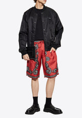 Dolce & Gabbana Printed Silk Shorts Red GV37AT GI926-HR5IJ