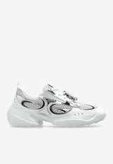 Roger Vivier Motor Run Crystal-Buckle Sneakers White RVW75640890U9D 0-0XPG