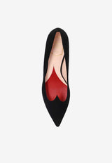 Roger Vivier I Love Vivier 45 Suede Pumps Black RVW54324540HR0 0-B999