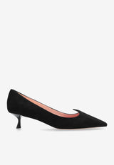 Roger Vivier I Love Vivier 45 Suede Pumps Black RVW54324540HR0 0-B999