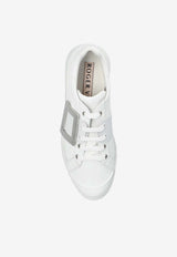 Roger Vivier Viv' Skate Crystal Buckle Low-Top Sneakers White RVW54226150LXQ 0-B001