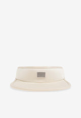 Dolce & Gabbana Logo Plaque Sun Visor Cream GH910A FUFL3-W0802